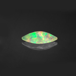 0.86캐럿 천연 멀티컬러 오팔, 마퀴즈, 11.7×5.8 mm, 투명한