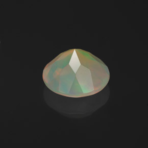 1.25캐럿 천연 멀티컬러 오팔, 투명한, 8.07 mm, 투명/반투명