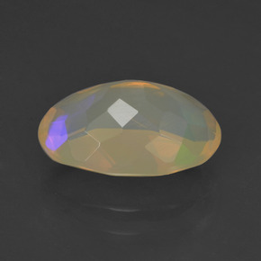1.83캐럿 천연 멀티컬러 오팔, 타원형 컷, 11.3×7.8 mm, 투명한
