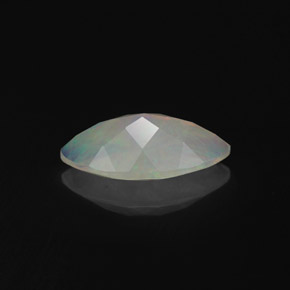 1.18캐럿 천연 멀티컬러 오팔, 투명한, 11.9×6.1 mm, 투명/반투명