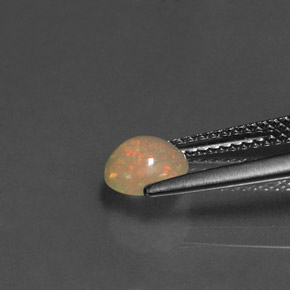 0.58캐럿 천연 멀티컬러 오팔, 투명한, 6.25 mm, 투명/반투명