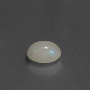 0.95캐럿 천연 멀티컬러 오팔, 투명한, 8.2×6.2 mm, 투명/반투명