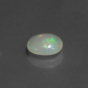 0.96캐럿 천연 멀티컬러 오팔, 투명한, 8.7×7.2 mm, 투명/반투명