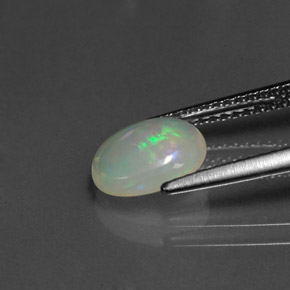 0.96캐럿 천연 멀티컬러 오팔, 투명한, 8.7×7.2 mm, 투명/반투명