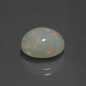 2.83캐럿 천연 멀티컬러 오팔, 투명한, 11.3×8.5 mm, 투명/반투명