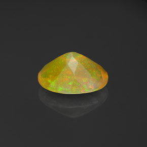 0.90캐럿 천연 멀티컬러 오팔, 투명한, 8.3×6.3 mm, 투명/반투명