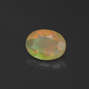 0.76캐럿 천연 멀티컬러 오팔, 투명한, 8.2×6.1 mm, 투명/반투명