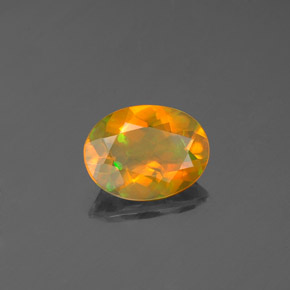 0.71캐럿 천연 멀티컬러 오팔, 투명한, 8×6 mm, 투명/반투명