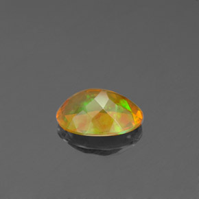 0.71캐럿 천연 멀티컬러 오팔, 투명한, 8×6 mm, 투명/반투명