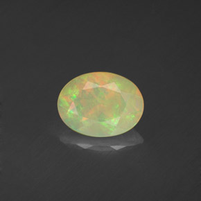 0.70캐럿 천연 멀티컬러 오팔, 투명한, 7.9×6 mm, 투명/반투명
