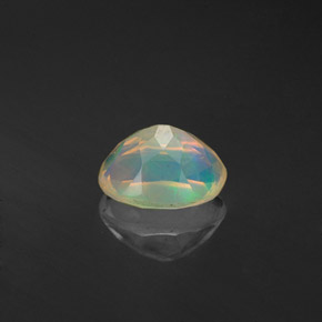 0.59캐럿 천연 멀티컬러 오팔, 투명한, 7.1×5 mm, 투명/반투명