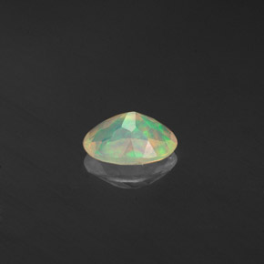 0.36캐럿 천연 멀티컬러 오팔, 투명한, 6.6×4.6 mm, 투명/반투명