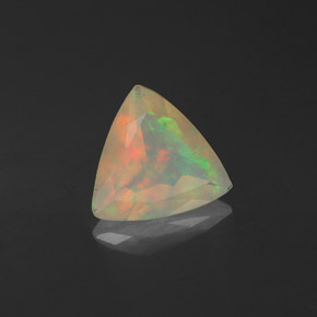 0.82캐럿 천연 멀티컬러 오팔, 투명한, 8.3×7.7 mm, 투명/반투명