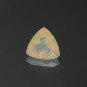 0.65캐럿 천연 멀티컬러 오팔, 투명한, 7.2×6.8 mm, 투명/반투명