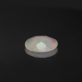0.78캐럿 천연 멀티컬러 오팔, 투명한, 8.8×6.9 mm, 투명/반투명