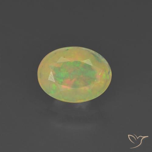 0.73ct 자연스러운 다색 오팔, 타원형, 투명한