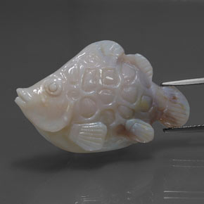 23.81캐럿 천연 멀티컬러 오팔, 멋진 모양, 34.3×20.1 mm, 불투명체