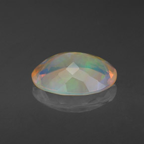 1.97캐럿 천연 멀티컬러 오팔, 투명한, 11.8×8.6 mm, 투명/반투명