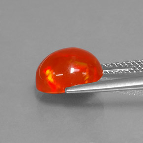 2.95캐럿 천연 멀티컬러 오팔, 투명한, 11×9 mm, 투명/반투명