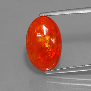 3.07캐럿 천연 멀티컬러 오팔, 투명한, 14.5×9.5 mm, 투명/반투명