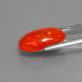 3.07캐럿 천연 멀티컬러 오팔, 투명한, 14.5×9.5 mm, 투명/반투명