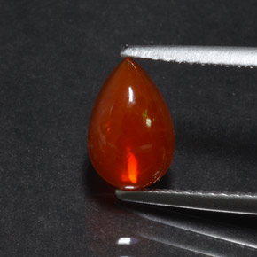 1.07캐럿 천연 다색 오팔, 배 모양, 투명한