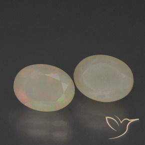 1.82캐럿 천연 다색 오팔 보석, 타원형, 투명한