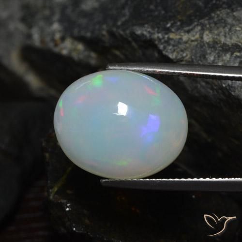 13.64ct 자연스러운 다색 오팔, 타원형, 투명한