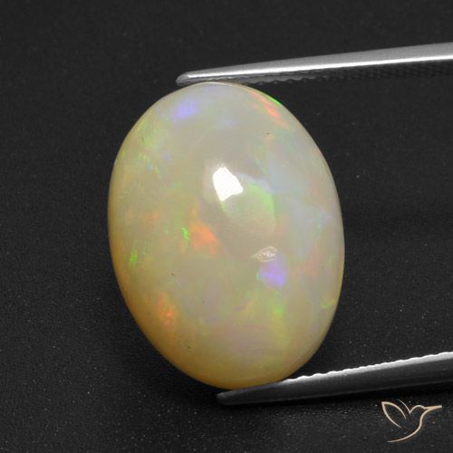 9.66ct 자연스러운 다색 오팔, 타원형, 투명한