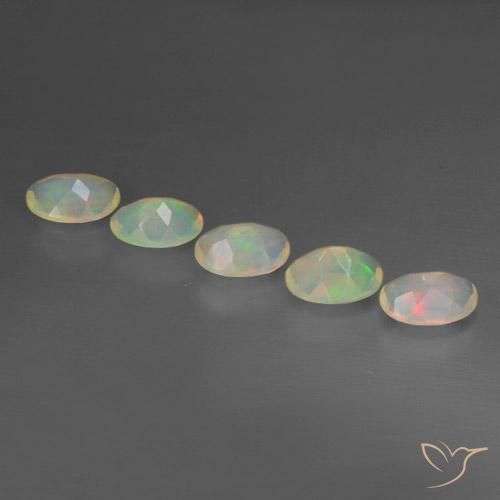2.03캐럿 천연 다색 오팔 보석, 타원형, 투명한