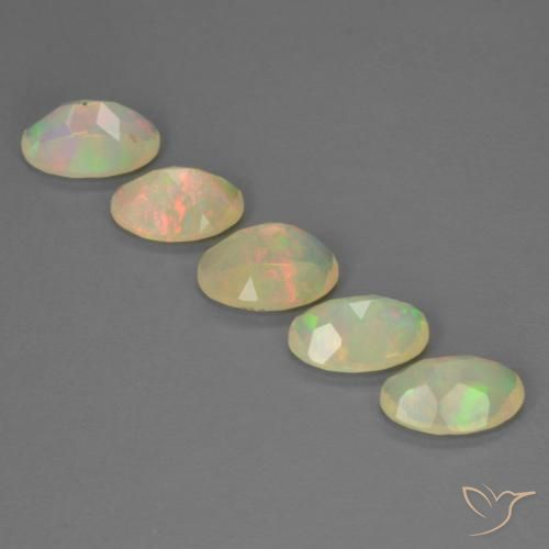 1.99캐럿 천연 다색 오팔 보석, 타원형, 투명한