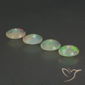 1.69캐럿 천연 다색 오팔 보석, 타원형, 투명한