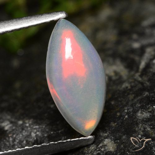 1.01ct 자연스러운 다색 오팔, 보석, 투명한