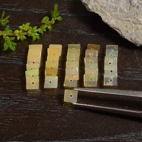 2.84캐럿 천연 다색 오팔 보석, 정사각형, 투명한