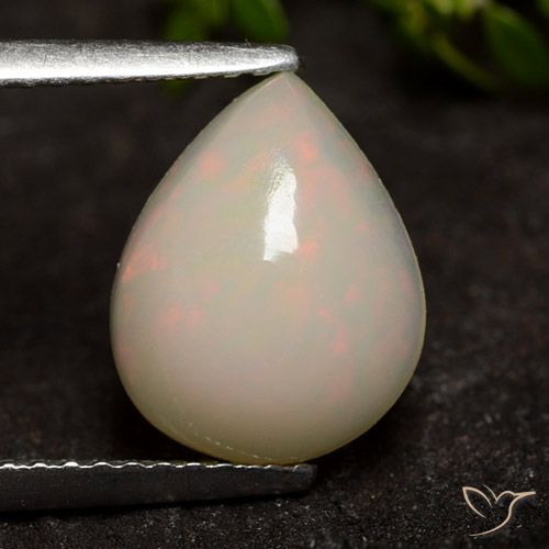 1.73ct 자연스러운 다색 오팔, 배 모양, 투명한