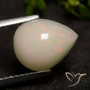 1.73캐럿 천연 다색 오팔, 배 모양, 투명한