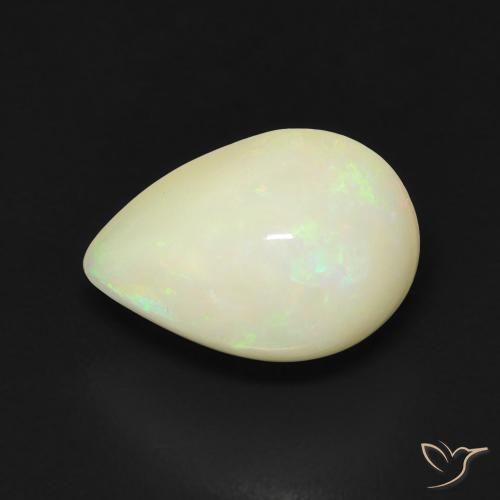 2.31ct 자연스러운 다색 오팔, 배 모양, 투명한