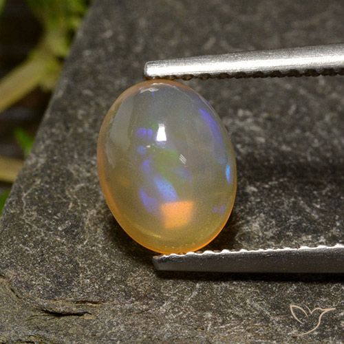 1.20ct 자연스러운 다색 오팔, 타원형, 투명한