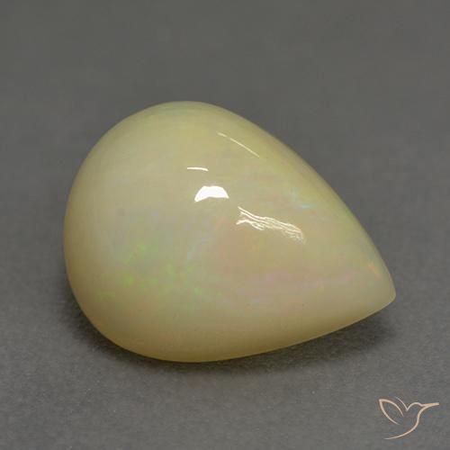1.58ct 자연스러운 다색 오팔, 배 모양, 투명한