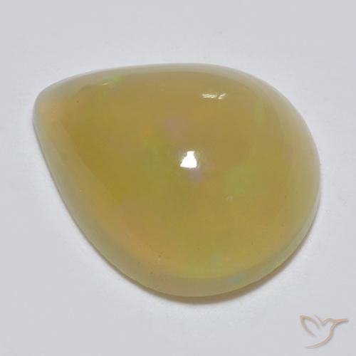 1.51ct 자연스러운 다색 오팔, 배 모양, 투명한