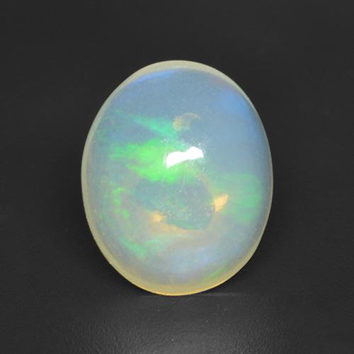 1.86ct 자연스러운 다색 오팔, 타원형, 투명한