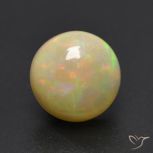 1.10ct 자연스러운 다색 오팔, 둥근, 투명한