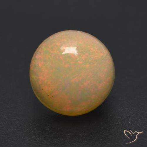 1.05ct 자연스러운 다색 오팔, 둥근, 투명한