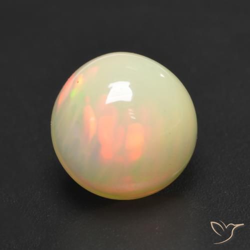 1.08ct 자연스러운 다색 오팔, 둥근, 투명한
