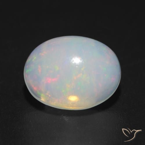 1.22ct 자연스러운 다색 오팔, 타원형, 투명한