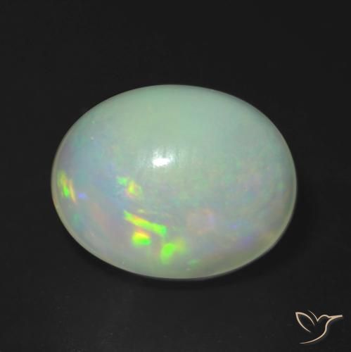 1.88ct 자연스러운 다색 오팔, 타원형, 투명한