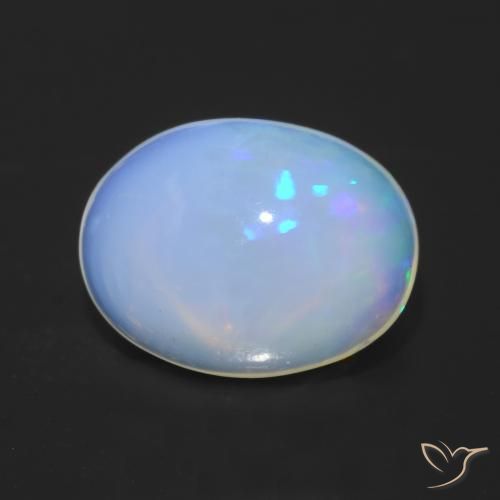 1.23ct 자연스러운 다색 오팔, 타원형, 투명한