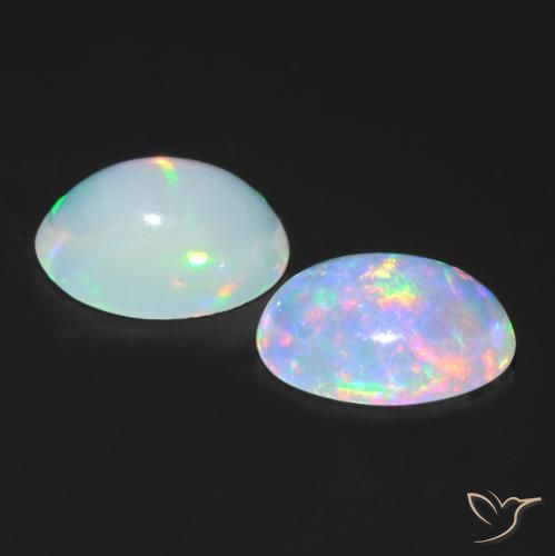 0.85캐럿 천연 다색 오팔 보석, 타원형, 투명한