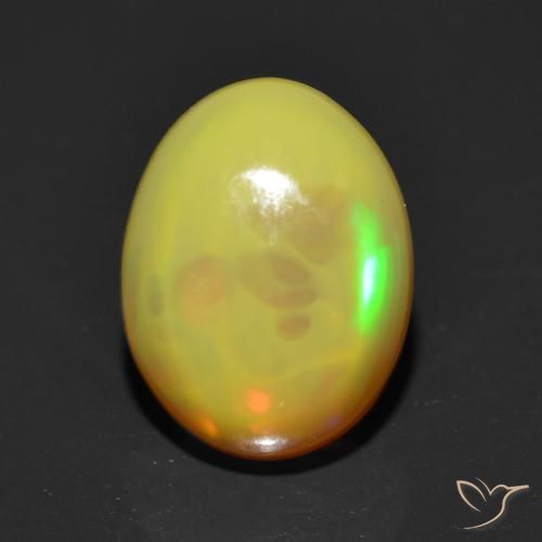 1.14ct 자연스러운 다색 오팔, 타원형, 투명한