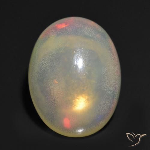 1.16ct 자연스러운 다색 오팔, 타원형, 투명한